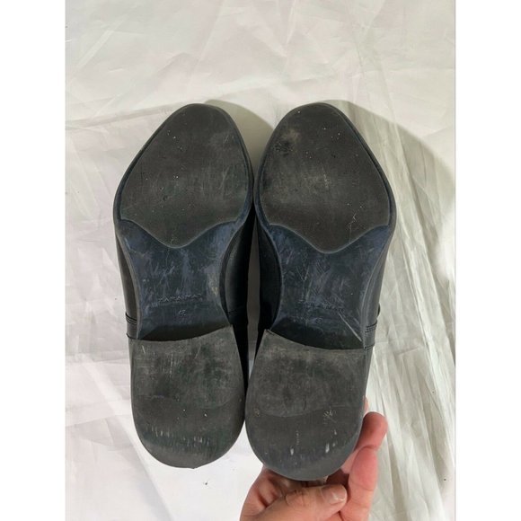 Zara Men's Shoes Black Leather Laces With 4 Eyelets Pointed Toe Size 42 - Picture 5 of 10